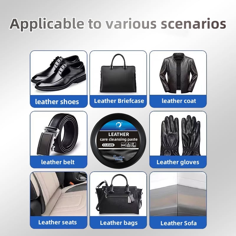 Leather care cleaning paste