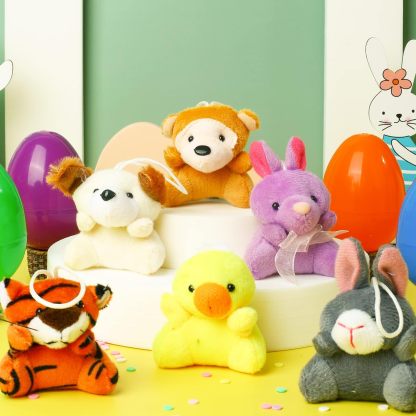 🔥LAST DAY 49% OFF - 12/24/36 Pcs Prefilled Easter Eggs, Filled with Plush Animal Toys