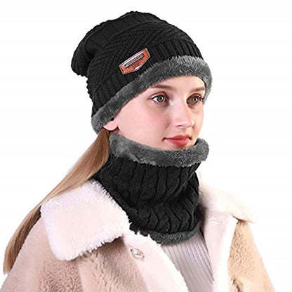 Unisex Woolen Cap Set