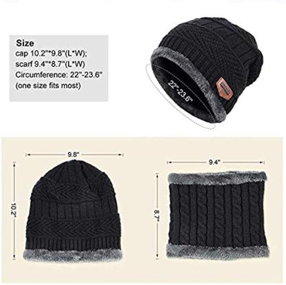 Unisex Woolen Cap Set