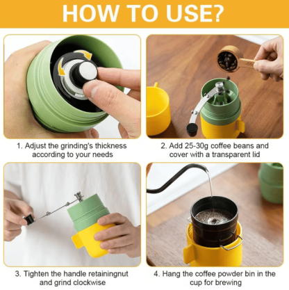 🎉Portable Coffee Maker For Travel With Manual Grinder☕