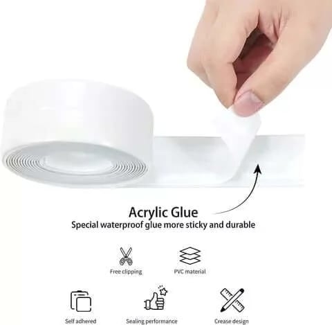 Magic Anti-Mold Peel & Stick Self-adhesive Caulk Tape Strip