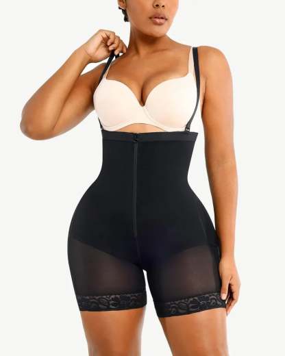 Compression Shapewear Open Bust Tummy Control with Zipper