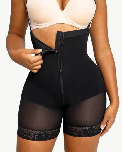 Compression Shapewear Open Bust Tummy Control with Zipper