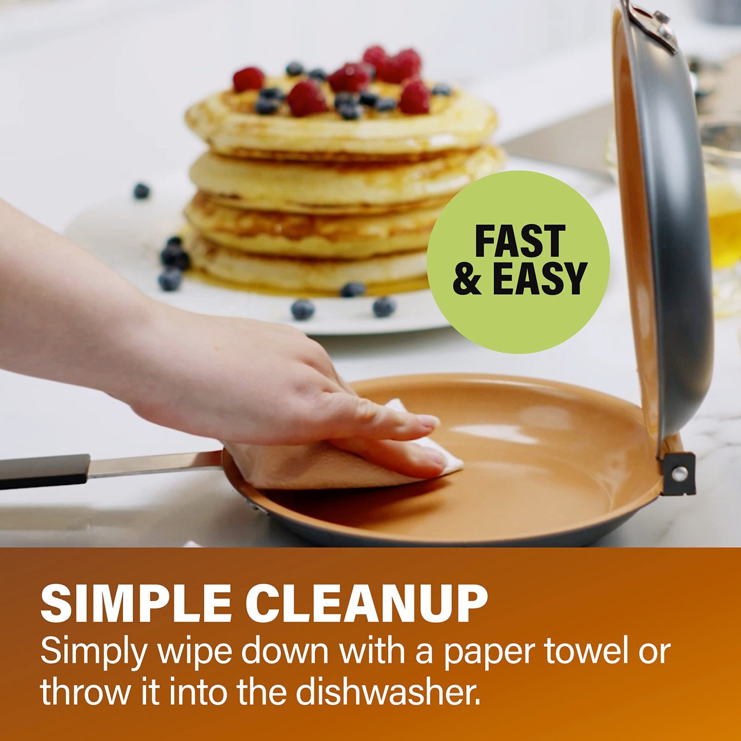 💕 DOUBLE SIDED NON-STICK FRYING PAN