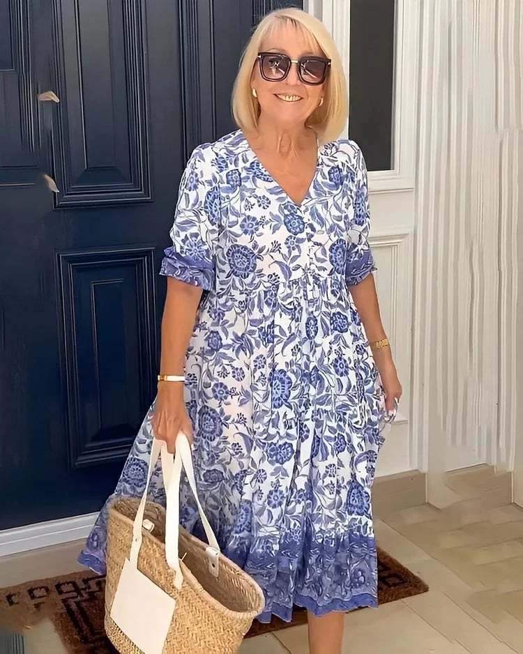 💥2025 Newest 😍V-neck Bohemian Dress👗
