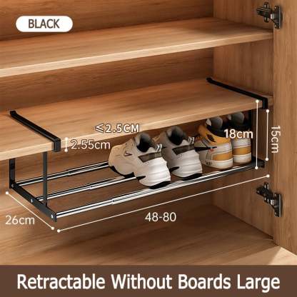 Multi-functional tiered partition shoe rack