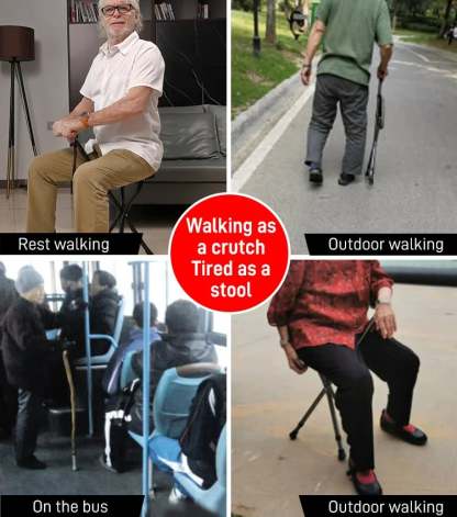 🔥Foldable Lightweight Seat Cane for Seniors Adult⭐