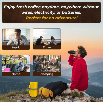 🎉Portable Coffee Maker For Travel With Manual Grinder☕