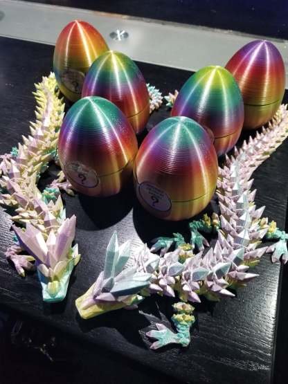 🐉Articulated Crystal Dragon and Dragon Egg🐉🥚