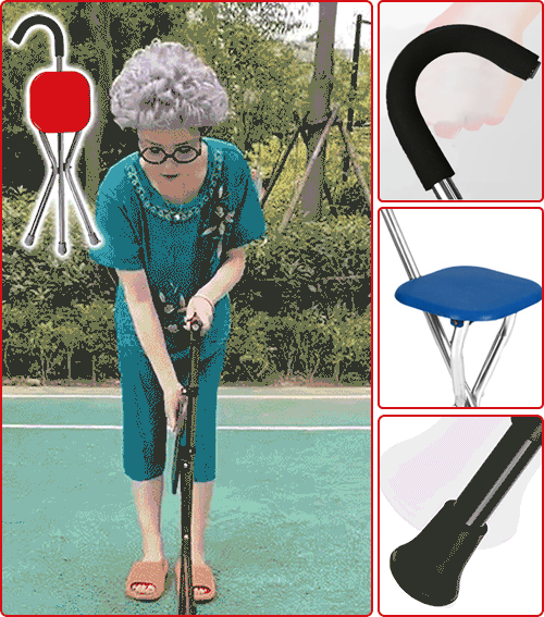 🔥Foldable Lightweight Seat Cane for Seniors Adult⭐