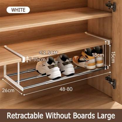 Multi-functional tiered partition shoe rack
