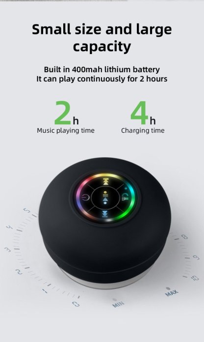 🎁💥LAST DAY 49% OFF-🔥🔥Mini Bluetooth Shower Speaker With Led Light