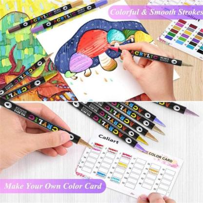 🔥Last Day Promotion - Dual Tip Acrylic Paint Pen Marker - 24/48/72Colours