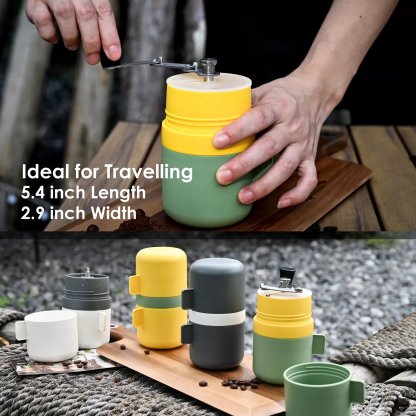 🎉Portable Coffee Maker For Travel With Manual Grinder☕