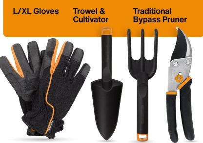 Fiskars Bypass Pruning Shears, 5/8-Inch Cut Capacity Garden Clippers, Gardening Scissors with Sharp, Rust Resistant Steel Blade