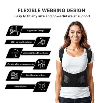 Adjustable Back Posture Belt for Men and Women| Shoulder, Back Support Belt | Back Straightener Brace For Spine & Body Posture Correction | Clavicle Support | Universal Size