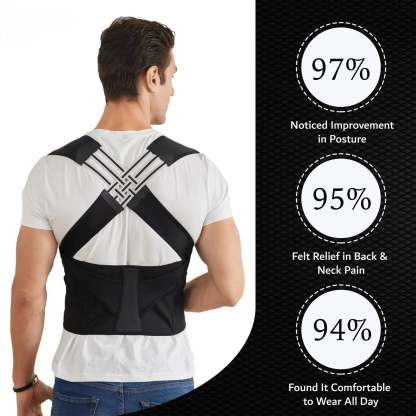 Adjustable Back Posture Belt for Men and Women| Shoulder, Back Support Belt | Back Straightener Brace For Spine & Body Posture Correction | Clavicle Support | Universal Size