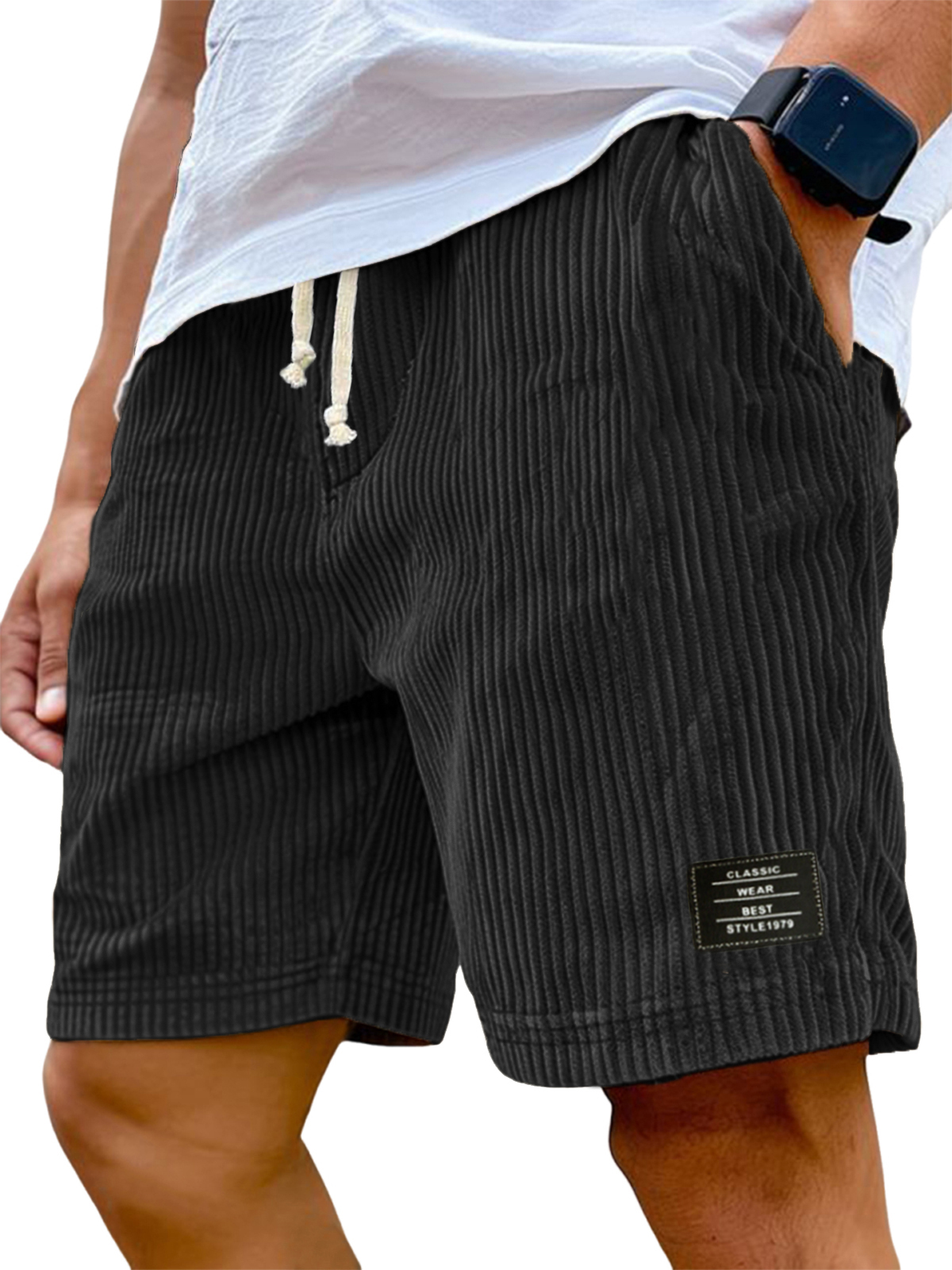 Herren Stilvolle Ripped Klassische Bestickte Label Vielseitige Freizeit Shorts-Mode & Komfort