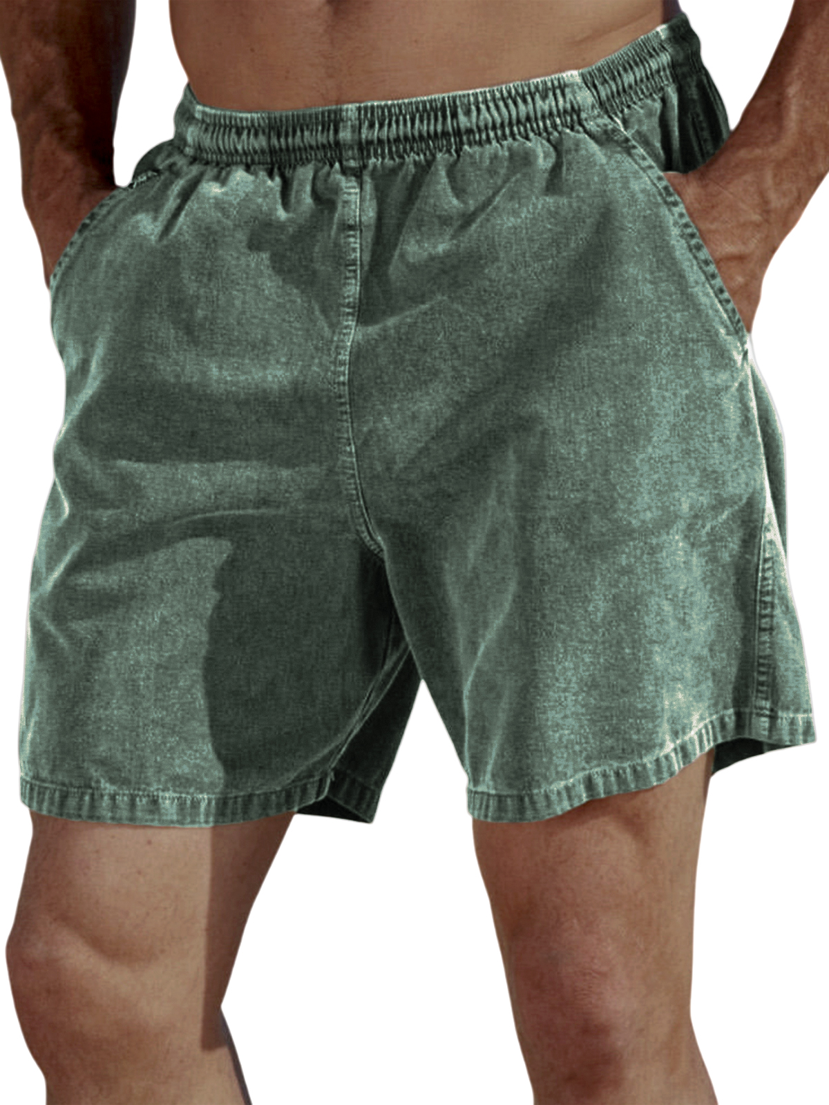 Herren Vintage Gefärbte Abgenutzte Freizeit Strand Urlaub Elastische Taille Shorts-Mode & Komfort