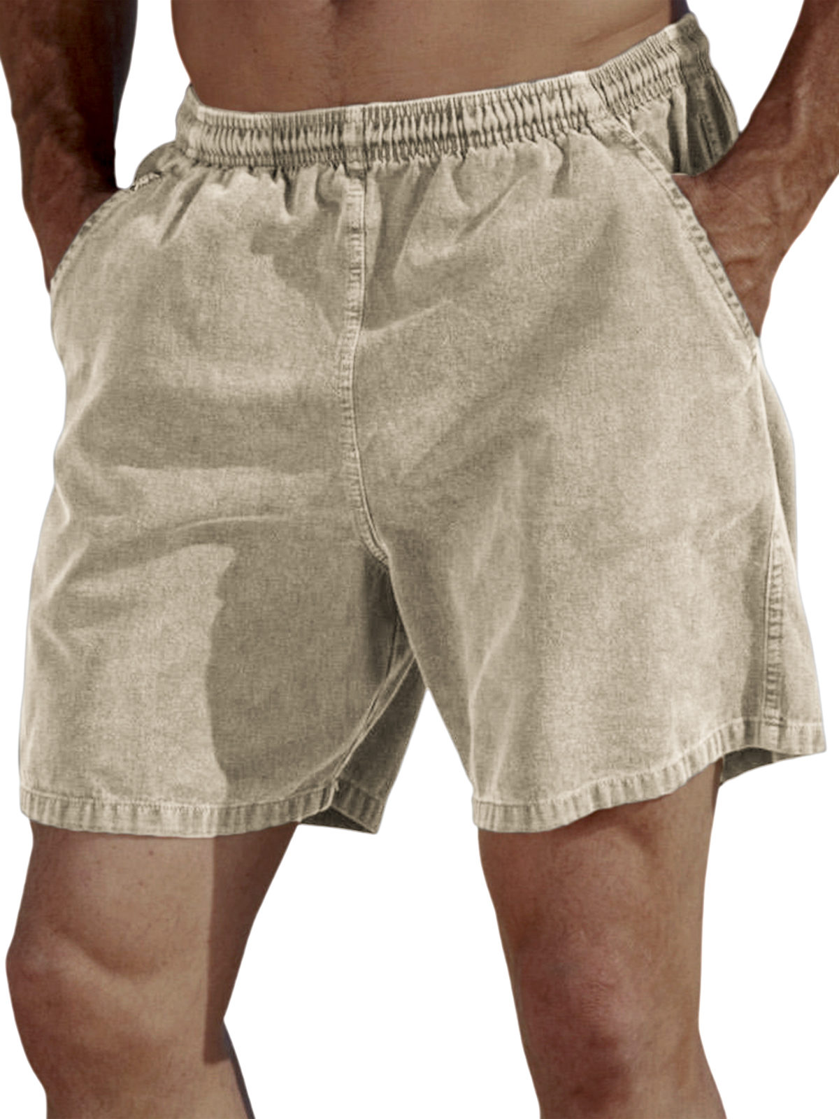 Herren Vintage Gefärbte Abgenutzte Freizeit Strand Urlaub Elastische Taille Shorts-Mode & Komfort