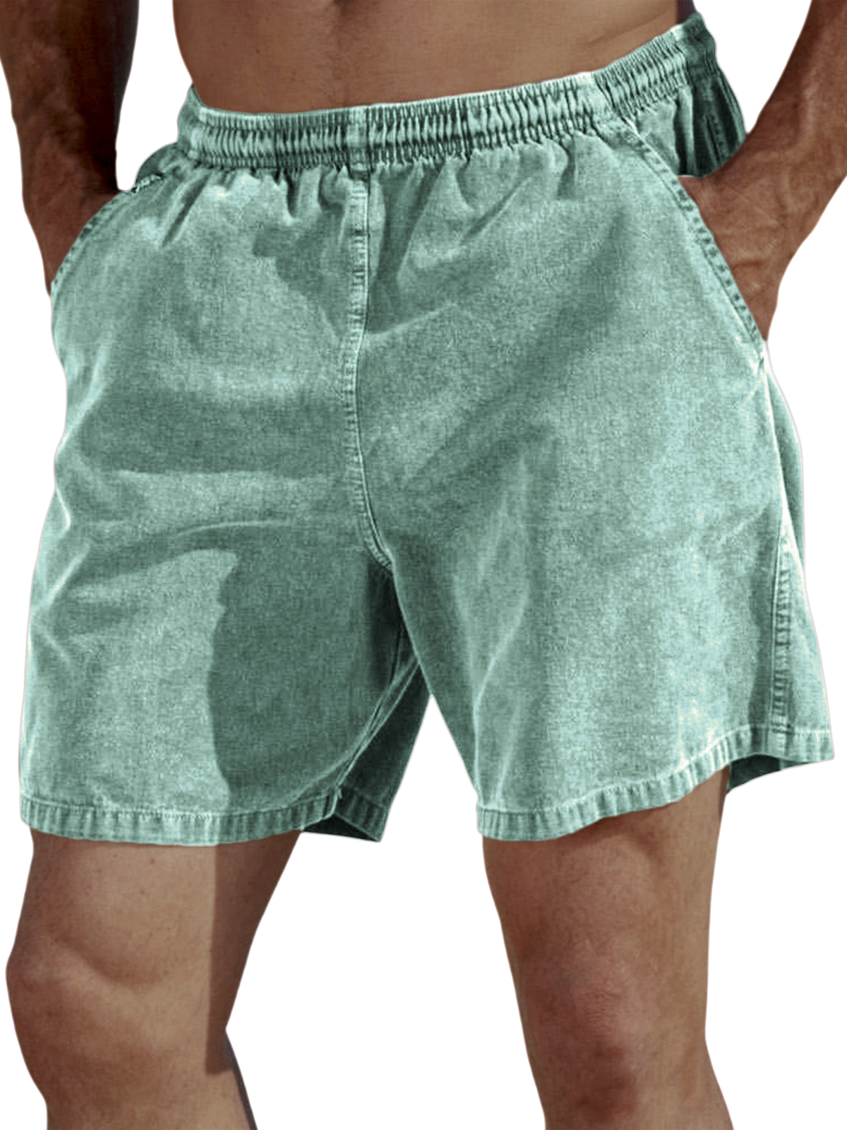 Herren Vintage Gefärbte Abgenutzte Freizeit Strand Urlaub Elastische Taille Shorts-Mode & Komfort