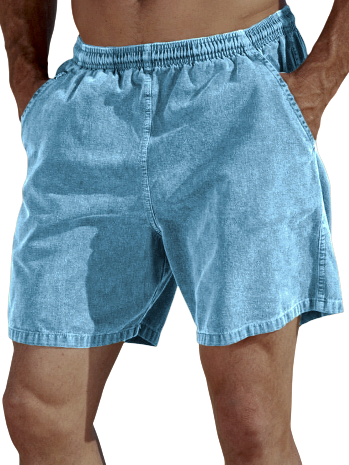 Herren Vintage Gefärbte Abgenutzte Freizeit Strand Urlaub Elastische Taille Shorts-Mode & Komfort