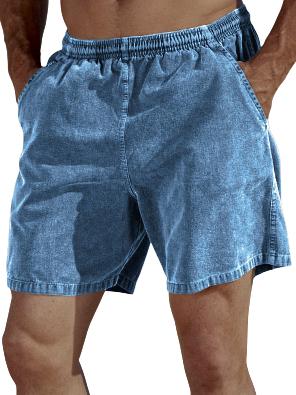 Herren Vintage Gefärbte Abgenutzte Freizeit Strand Urlaub Elastische Taille Shorts-Mode & Komfort