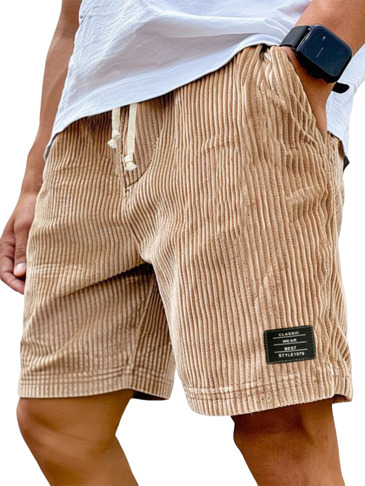 Herren Stilvolle Ripped Klassische Bestickte Label Vielseitige Freizeit Shorts-Mode & Komfort