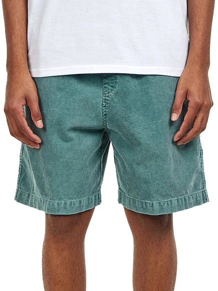 Herren Retro Distressed Corduroy Besticktes Logo Lockere Stretchbund Taschen Shorts-Mode & Komfort