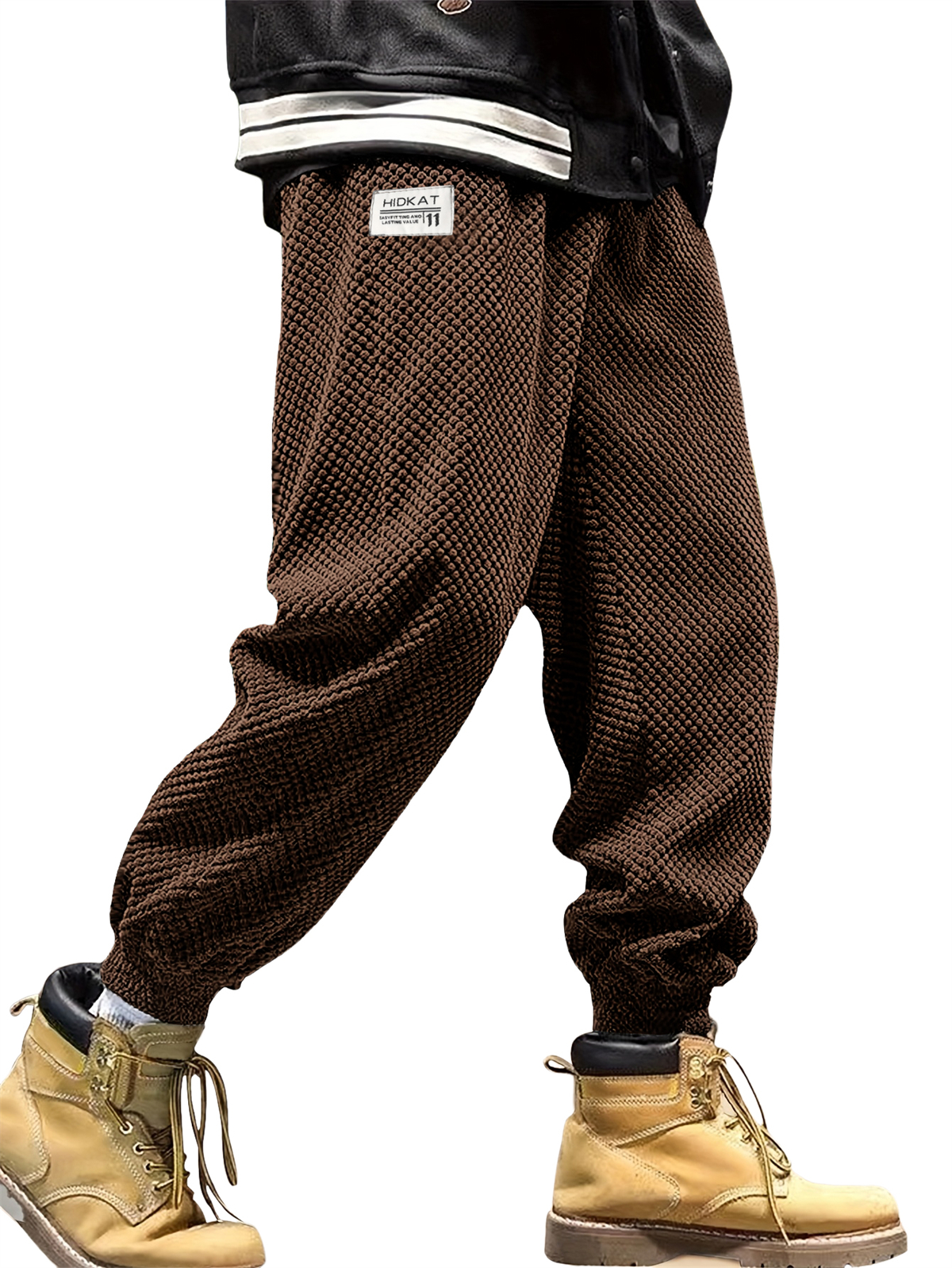 Herren Freizeit Einfache Bestickte Logo Corduroy Jogginghose-deurabatt