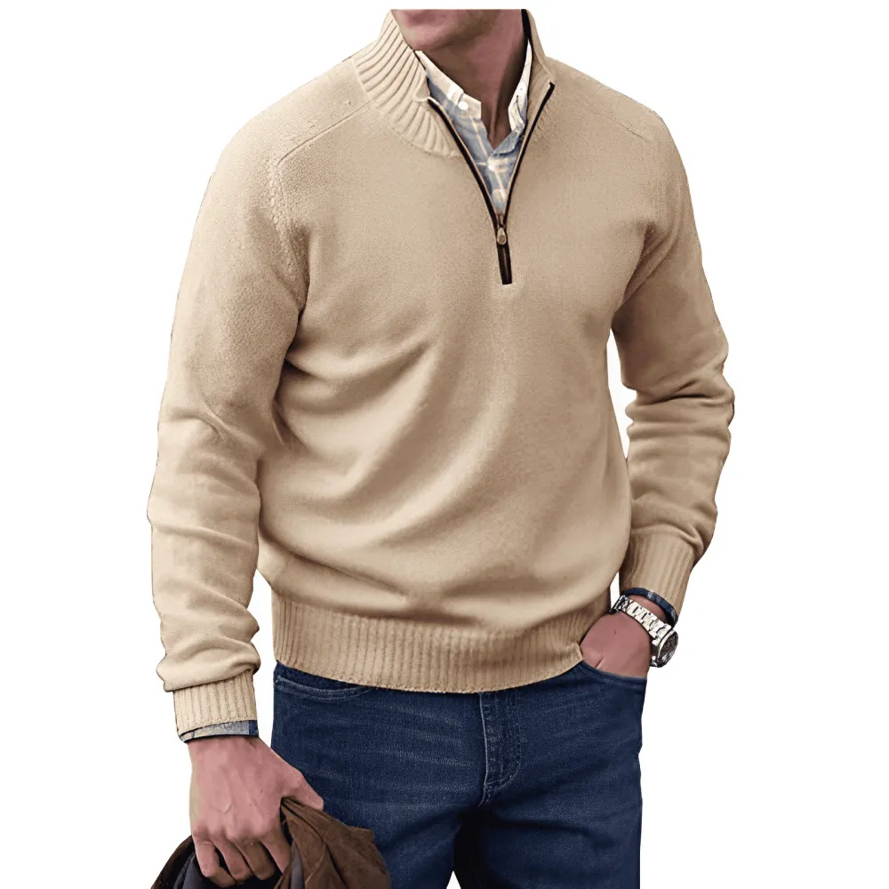 Eleganter Pullover mit Reißverschluss-deurabatt