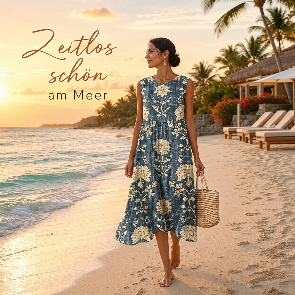 Kleid in einem nat&uuml;rlichen, sanften Farbton