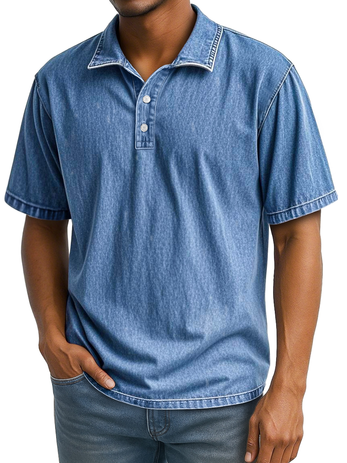 Herren Retro Daily Revers Casual Kurzarm POLO Shirt-deurabatt