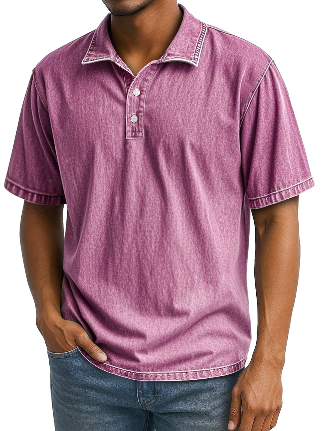 Herren Retro Daily Revers Casual Kurzarm POLO Shirt-deurabatt