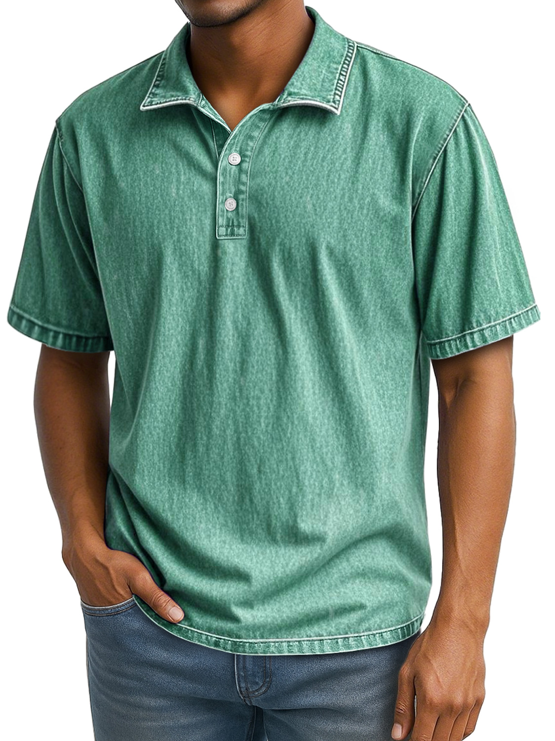 Herren Retro Daily Revers Casual Kurzarm POLO Shirt-deurabatt