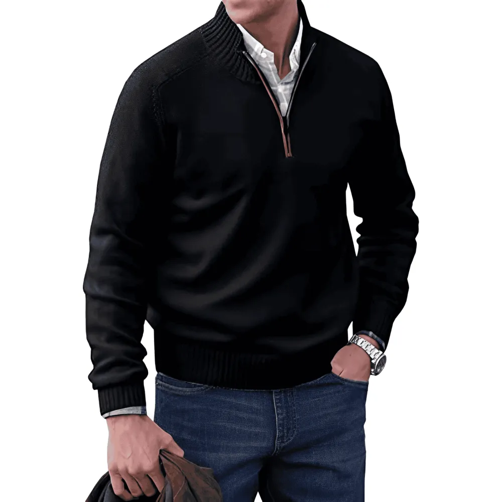 Eleganter Pullover mit Reißverschluss-deurabatt