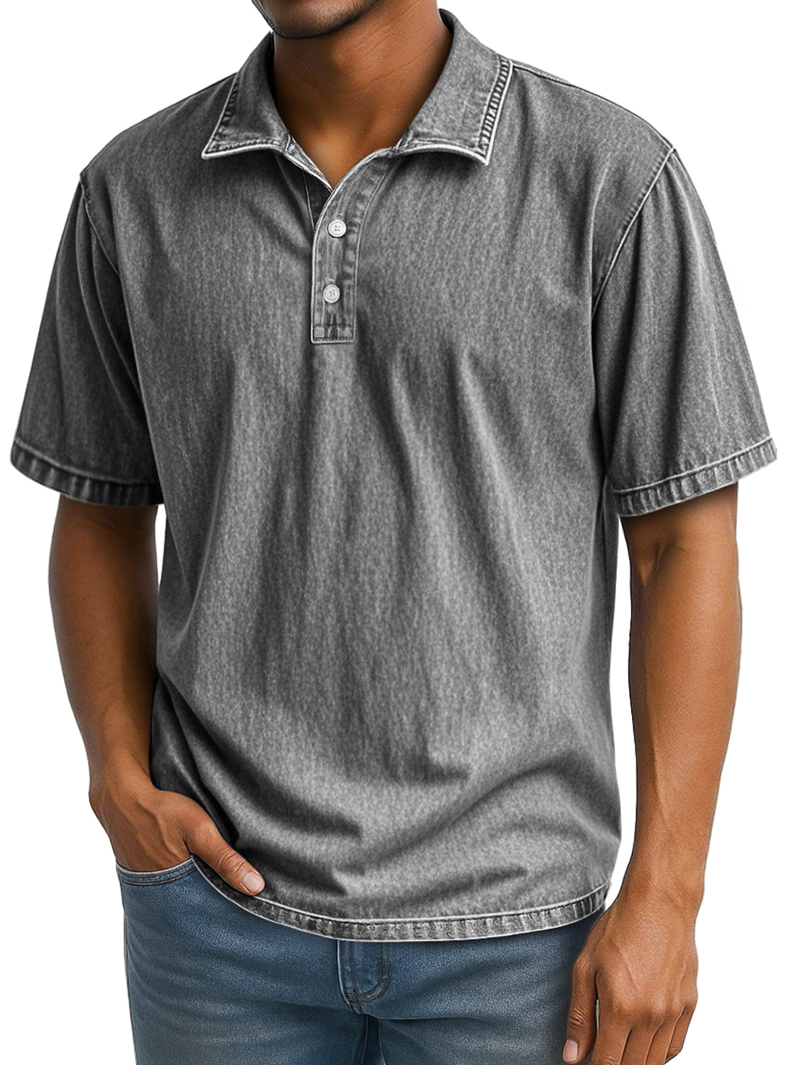 Herren Retro Daily Revers Casual Kurzarm POLO Shirt-deurabatt