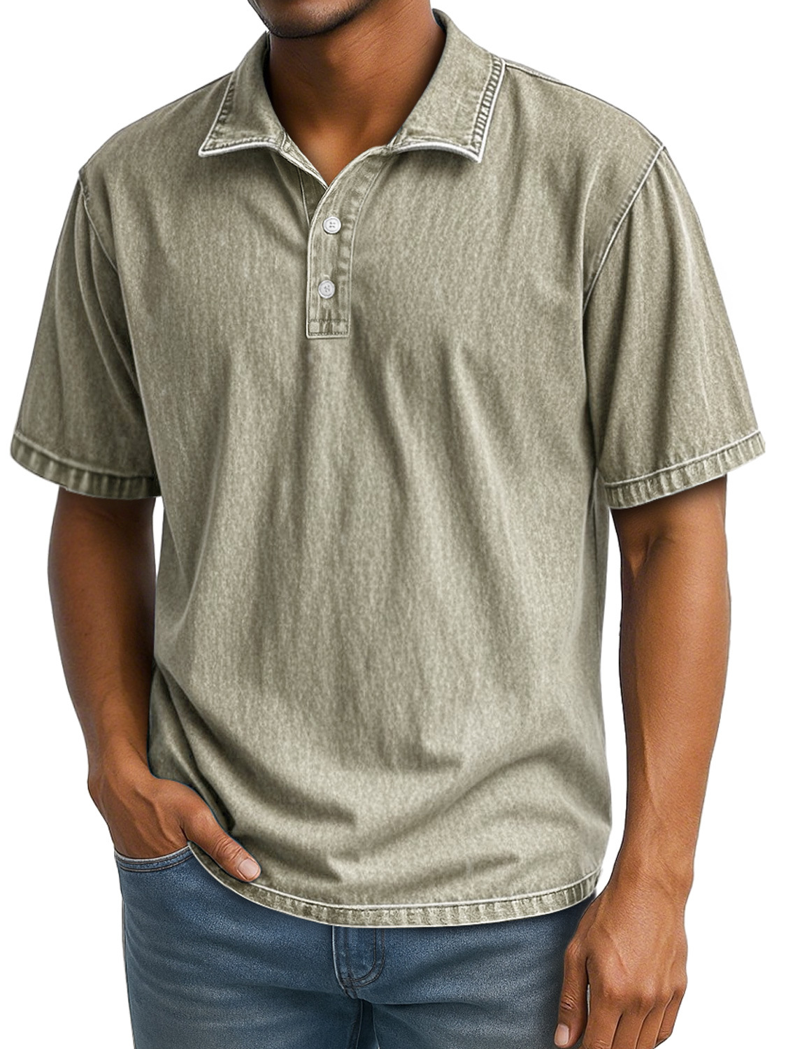 Herren Retro Daily Revers Casual Kurzarm POLO Shirt-deurabatt