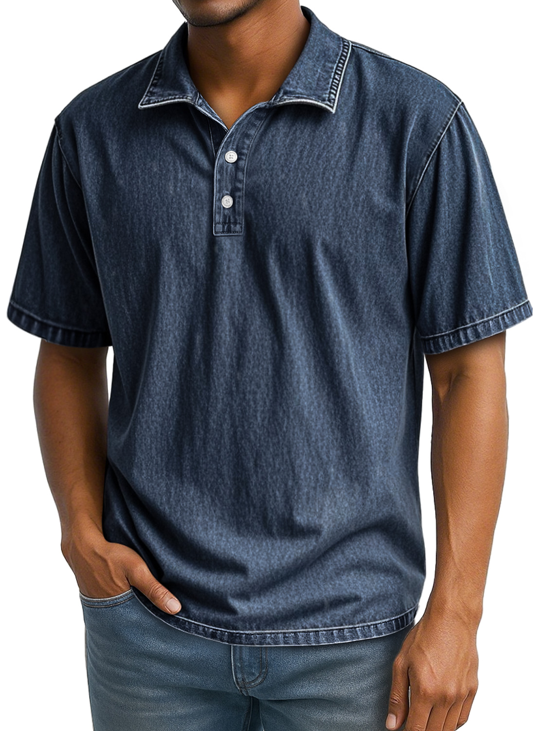 Herren Retro Daily Revers Casual Kurzarm POLO Shirt-deurabatt