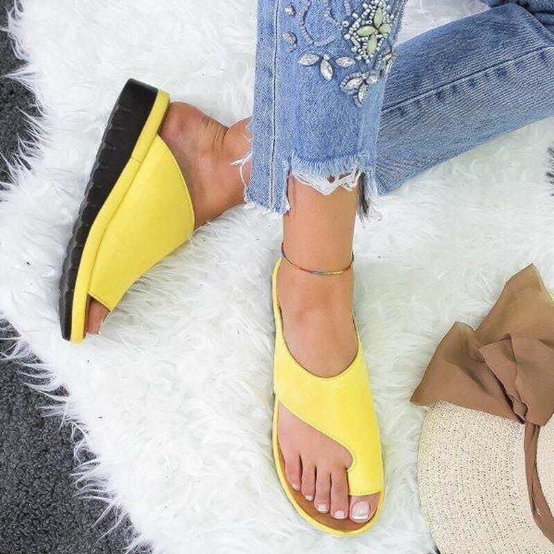 Damen bequeme Sandale mit dicken Sohlen-larucoarto