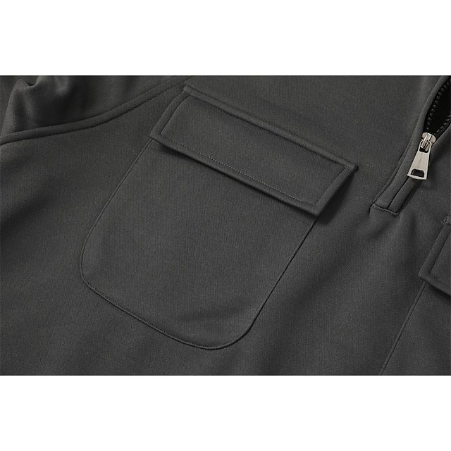 Men's Hoodie Quarter Zip Hoodie Tactical Hoodie-larucoarto
