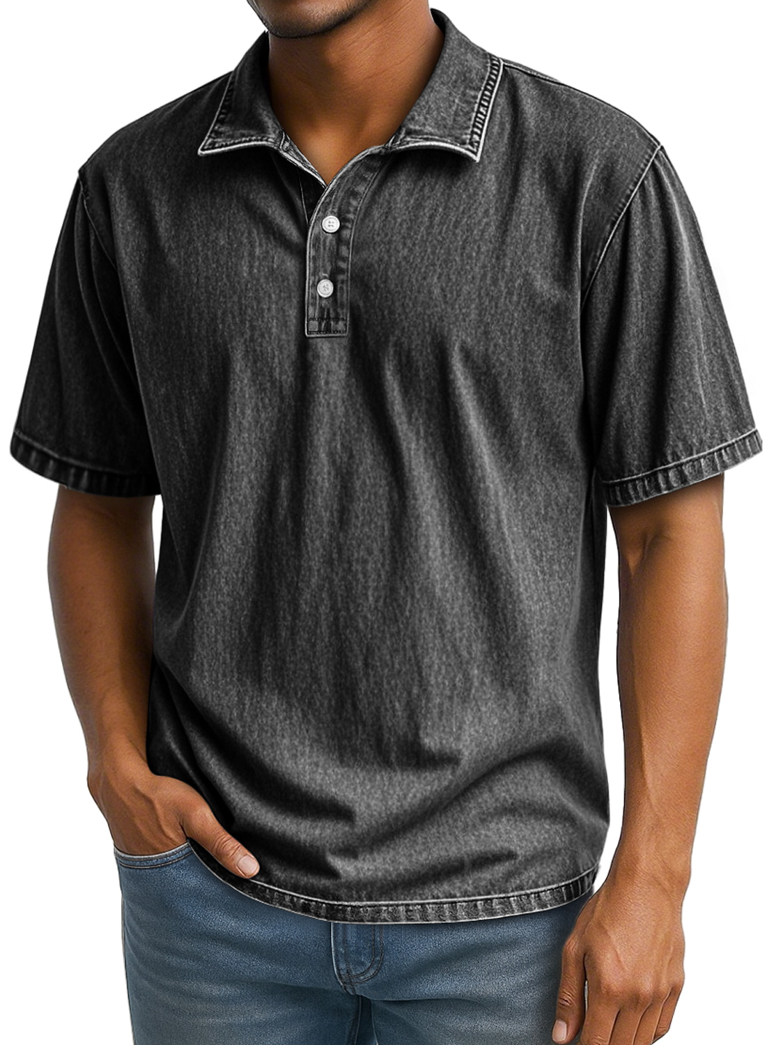 Herren Retro Daily Revers Casual Kurzarm POLO Shirt-deurabatt