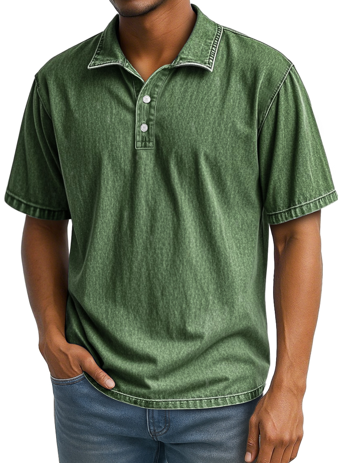 Herren Retro Daily Revers Casual Kurzarm POLO Shirt-deurabatt