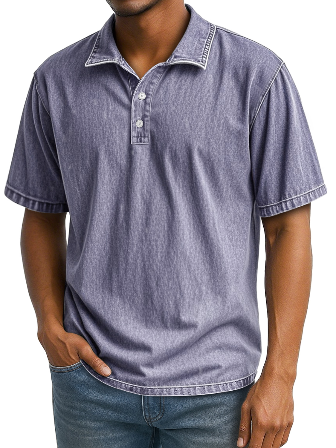 Herren Retro Daily Revers Casual Kurzarm POLO Shirt-deurabatt