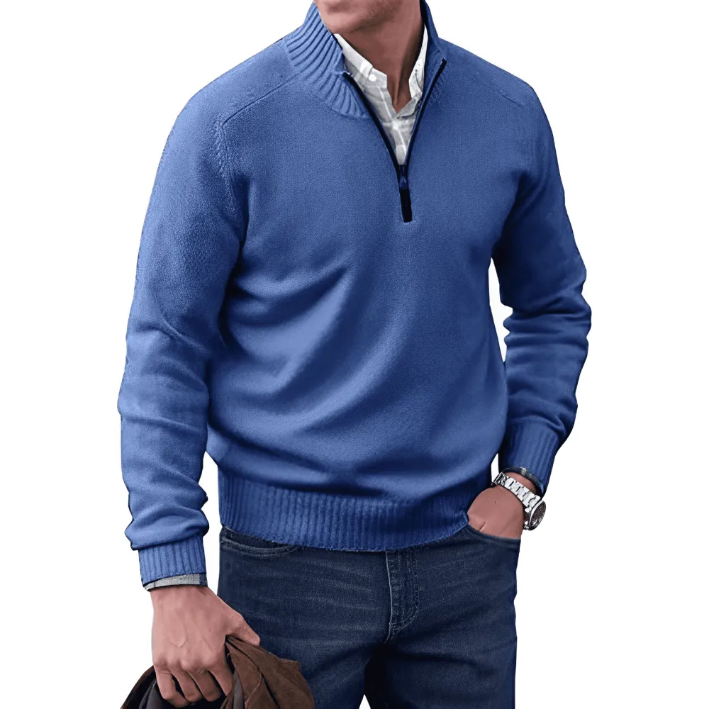 Eleganter Pullover mit Reißverschluss-deurabatt