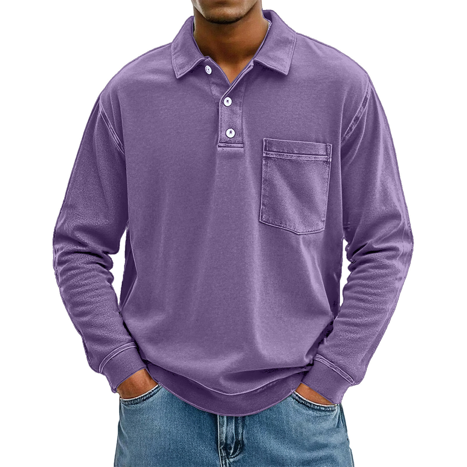 Abverkauf 70% Rabatt - Männer können diesem bequemen Vintage-Pocket-Polohemd nicht widerstehen-deurabatt