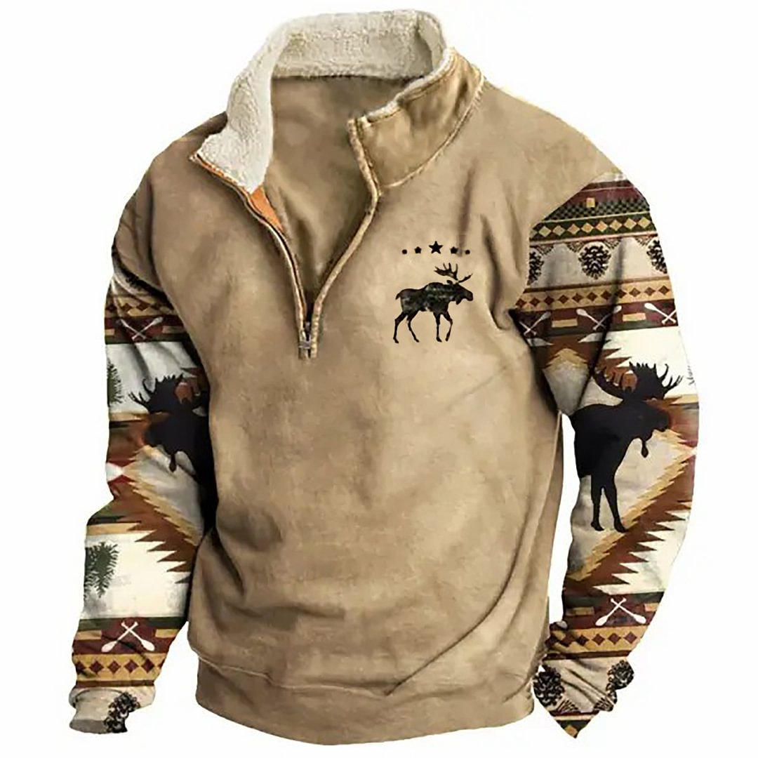 Herren Vintage Western Cowboy Sweatshirt-deurabatt