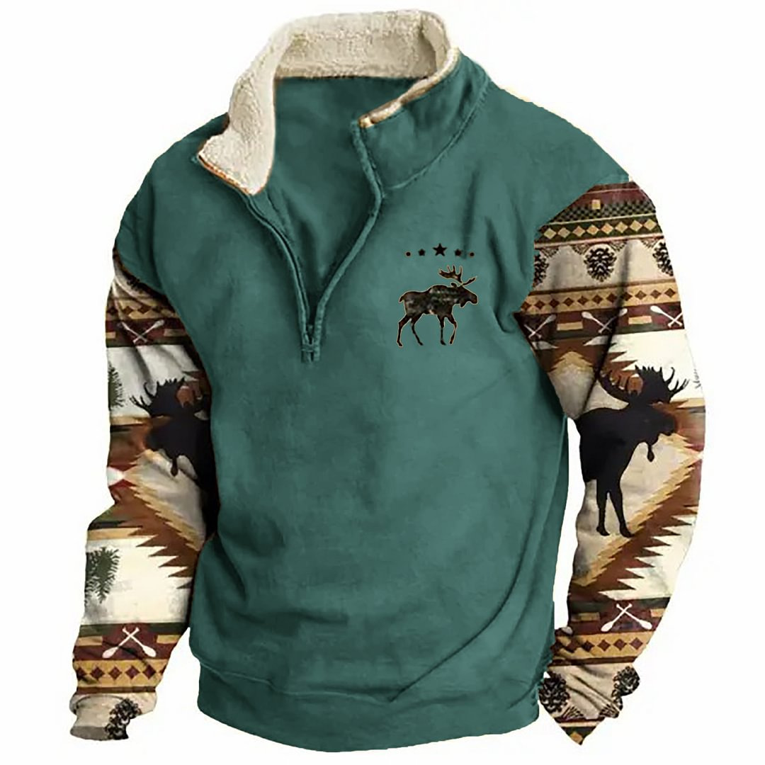 Herren Vintage Western Cowboy Sweatshirt-deurabatt