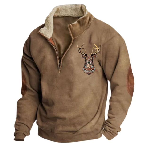 Herren Vintage Western Cowboy Sweatshirt